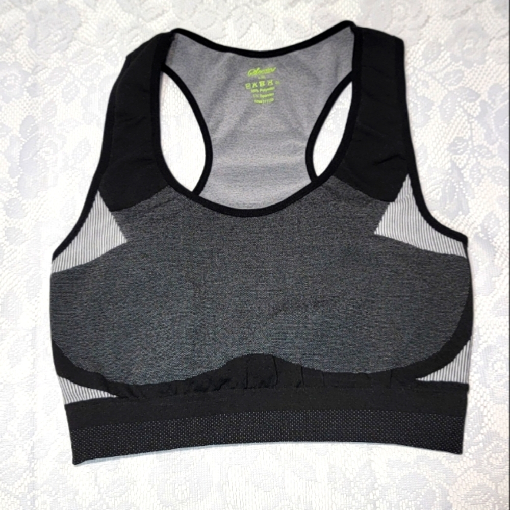 Special One Los Angeles Lightly Padded Sports Bra L/XL Black White Activewear